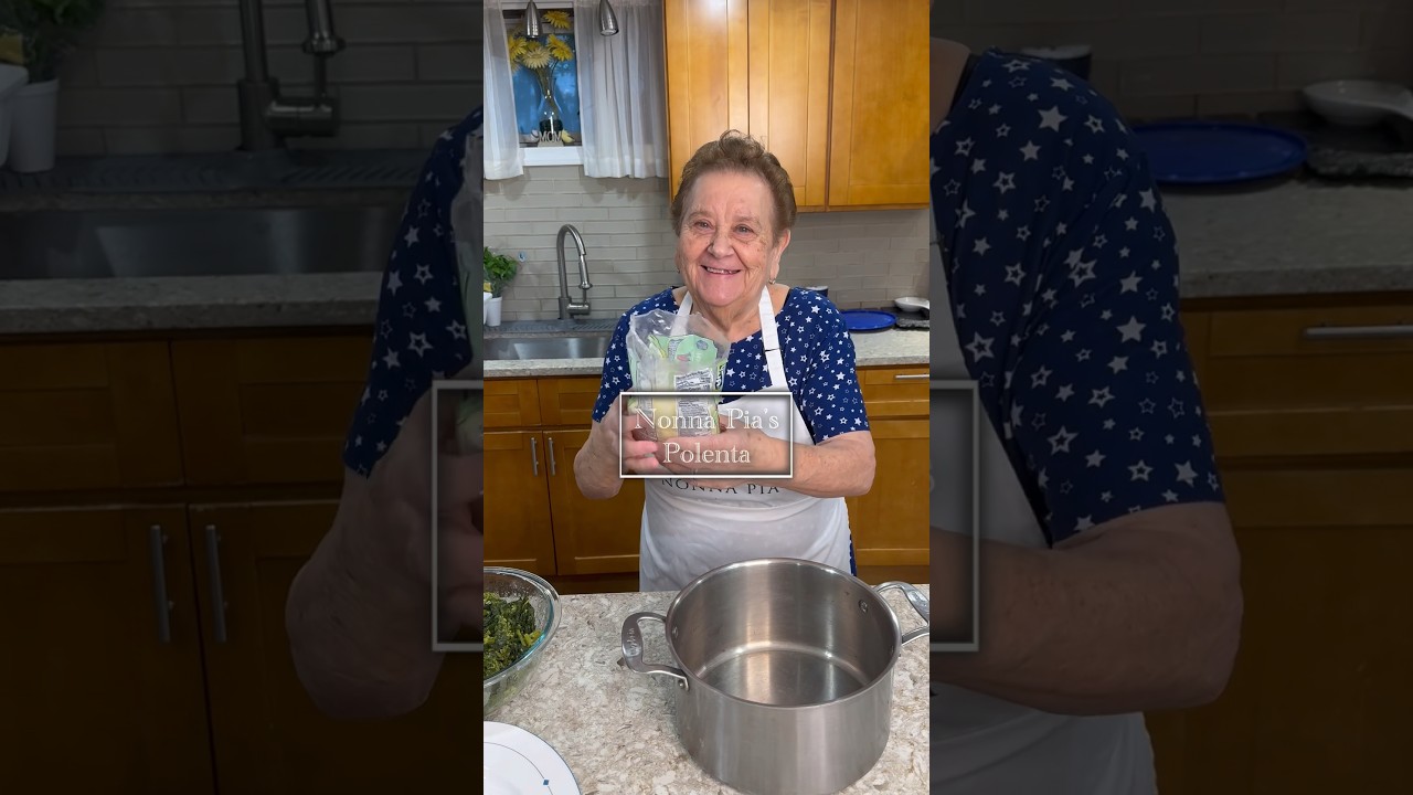 Nonna Pia&rsquo;s Smooth, Rich, Easy to make Polenta! Part 1🤌🏼👵🇮🇹 #nonnapia #polenta #madewithlove