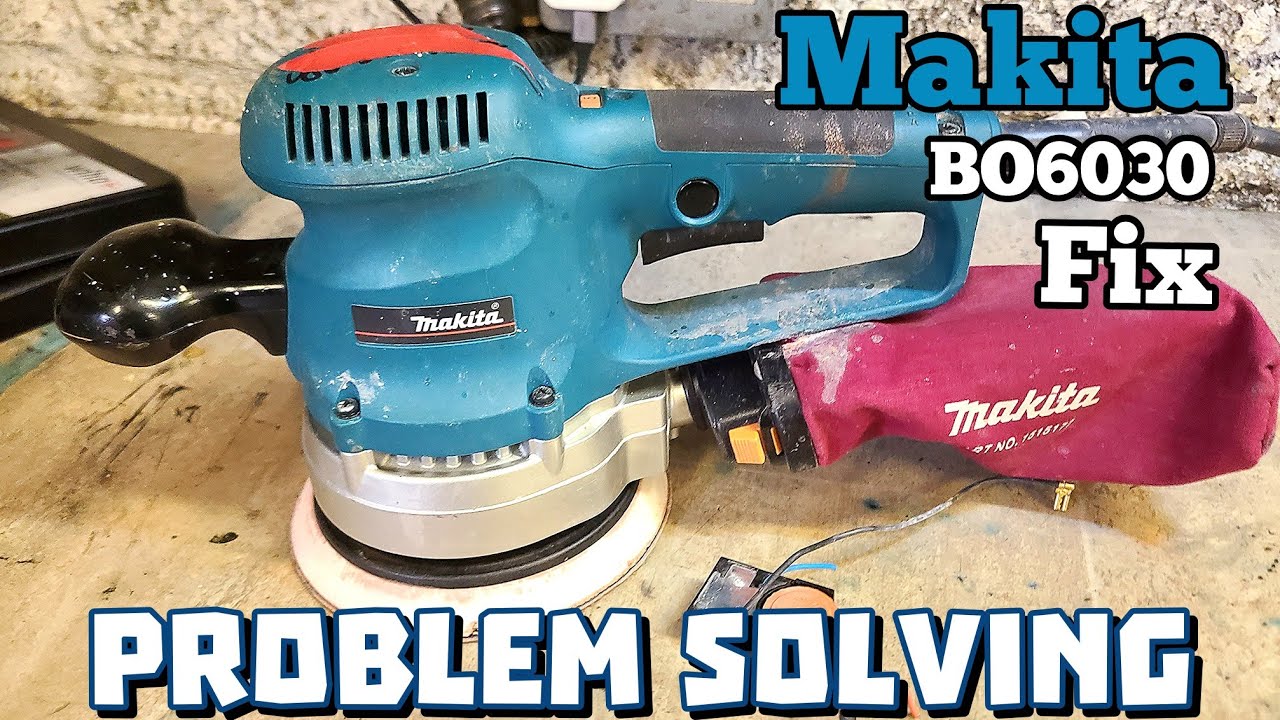Problem solving and fixing a Makita BO6030 Velcro sander that's running too slow.