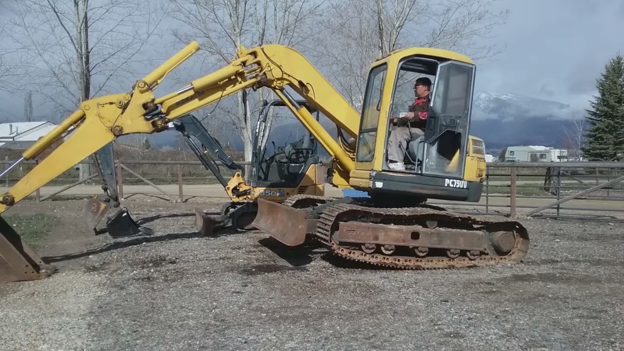 Komatsu PC75 cold start part 2