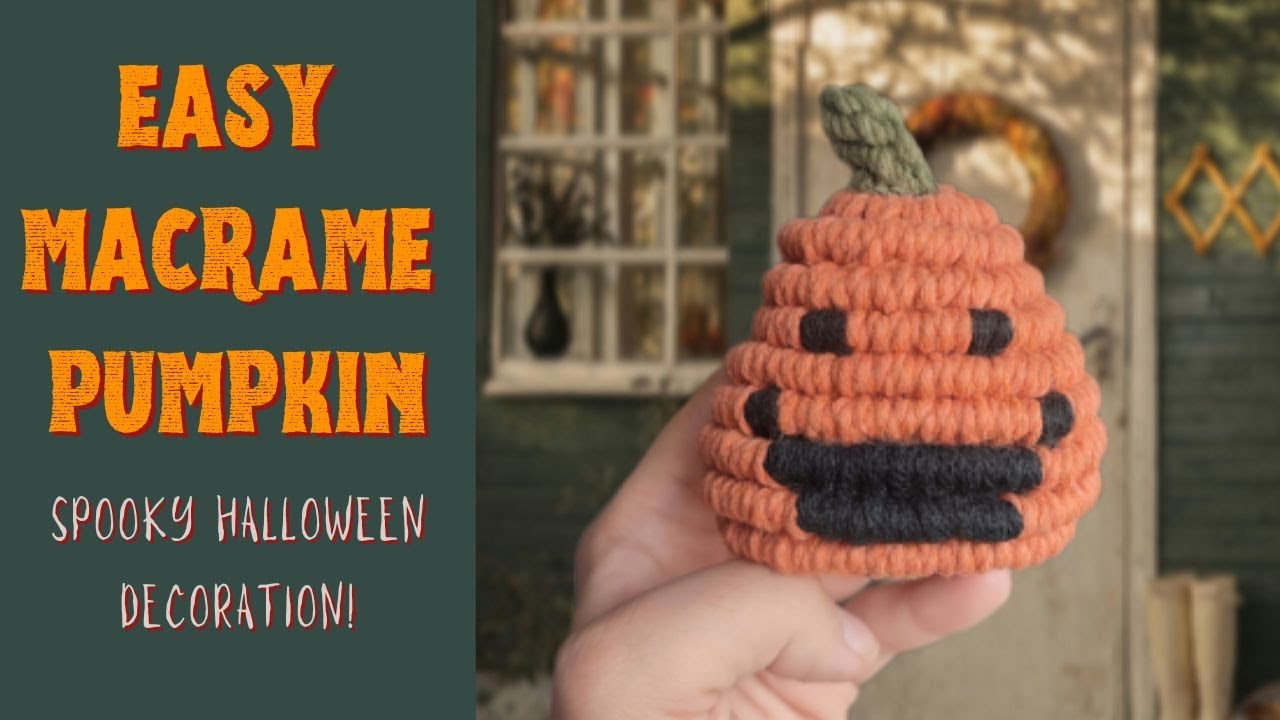 DIY Macrame Pumpkin 🎃🍂 | Easy Halloween Decoration Tutorial for Fall Lovers!