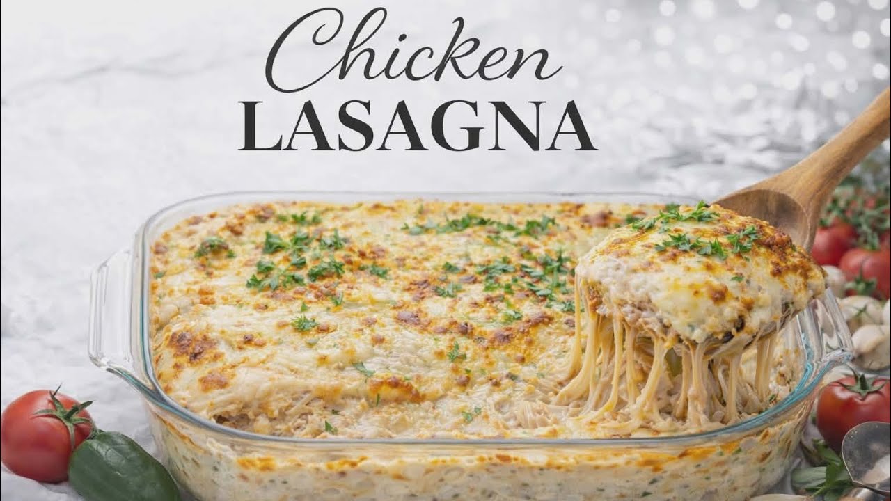 Chicken lasagna -delicious food || لمحبي الدجاج - لازانيا بالدجاج لذيذة 
