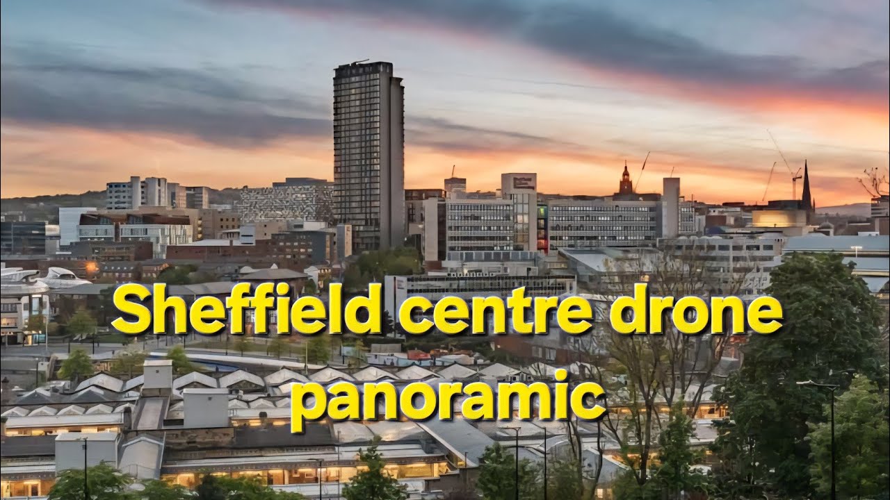 panoramic view Sheffield city centre