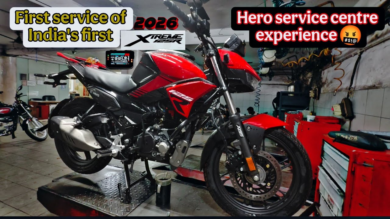First Service of India's first 2026 Hero Xtreme 125R. | Hero Service centre experience 😮‍💨