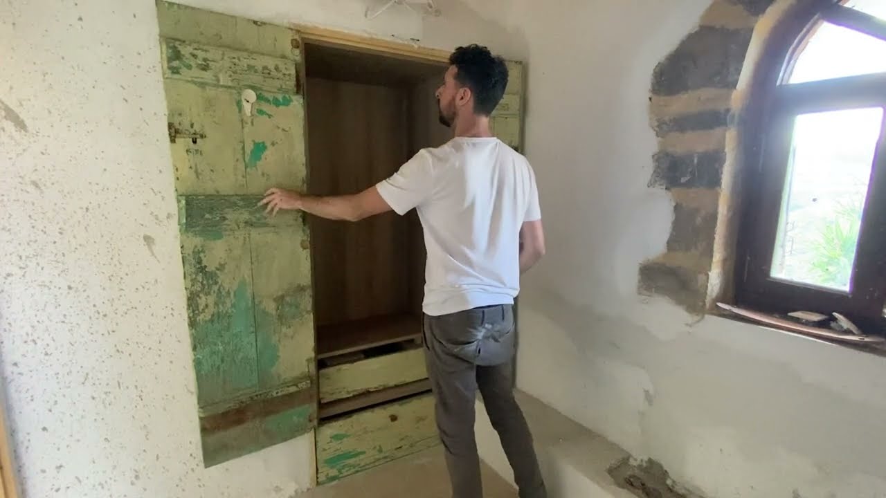 #4 Old Doors, Soviet Lamp & A Vintage Copper Sink - Renovating a 120-year old stone house in Greece