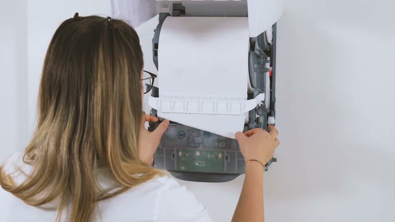Papierhandtuchspender mit Sensor: Nachf&uuml;llung bef&uuml;llen XIBU TOWEL hybrid
