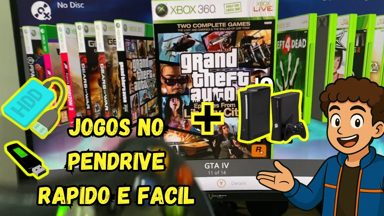 Como Rodar Jogos no Pendrive/HD no Xbox 360 com Aurora &mdash; Tutorial Completo 2025