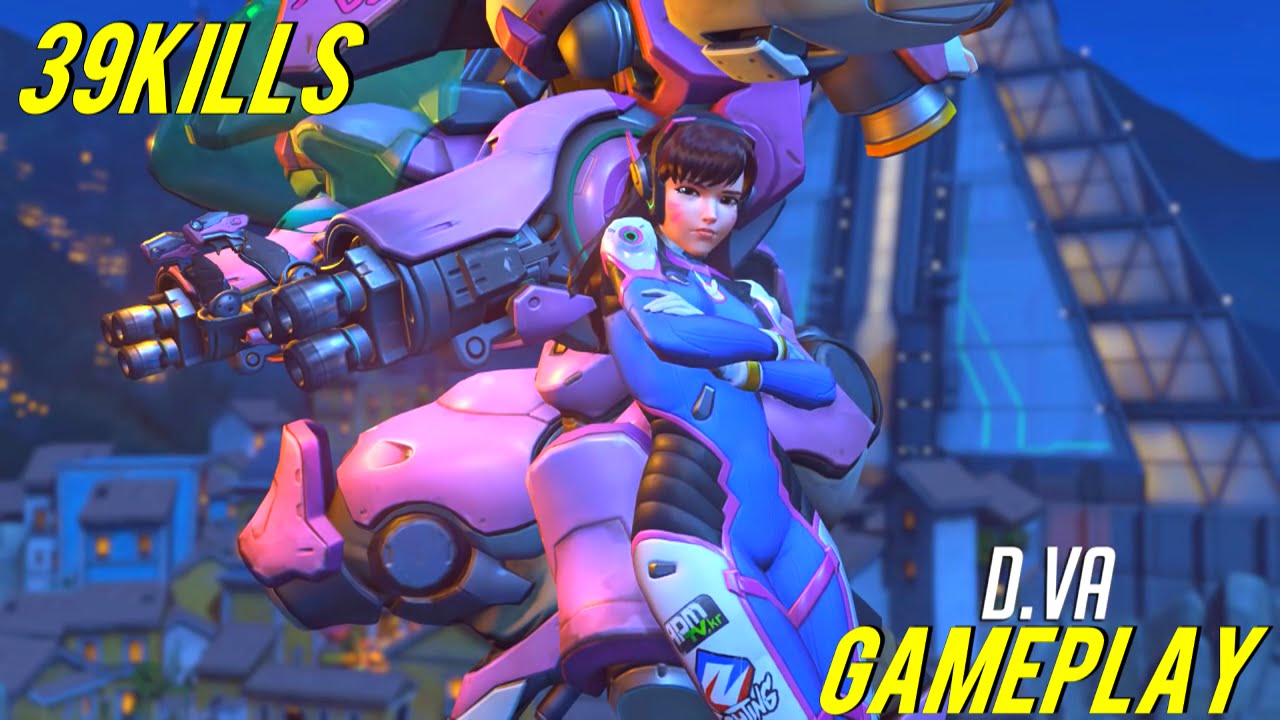 Overwatch - DVa Gameplay [39kills/One round]