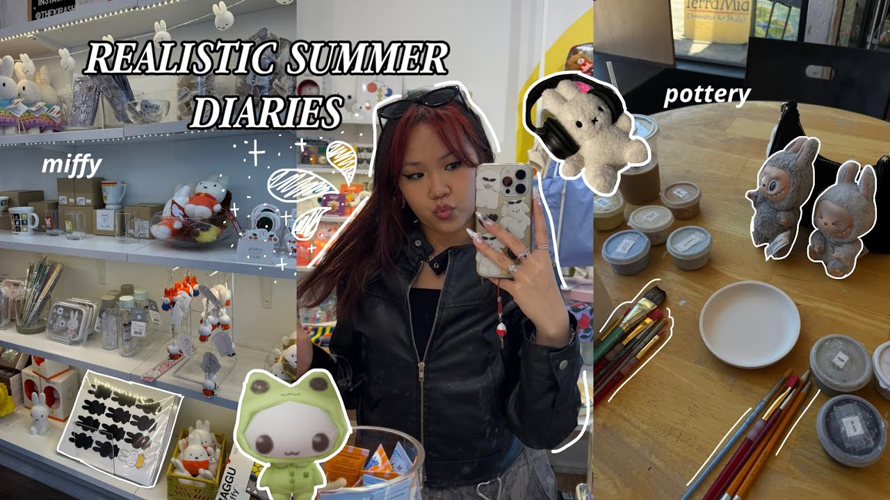 REALISTIC SUMMER DIARIES ☁️Miffy, hang out w friends, matcha, paint pottery 