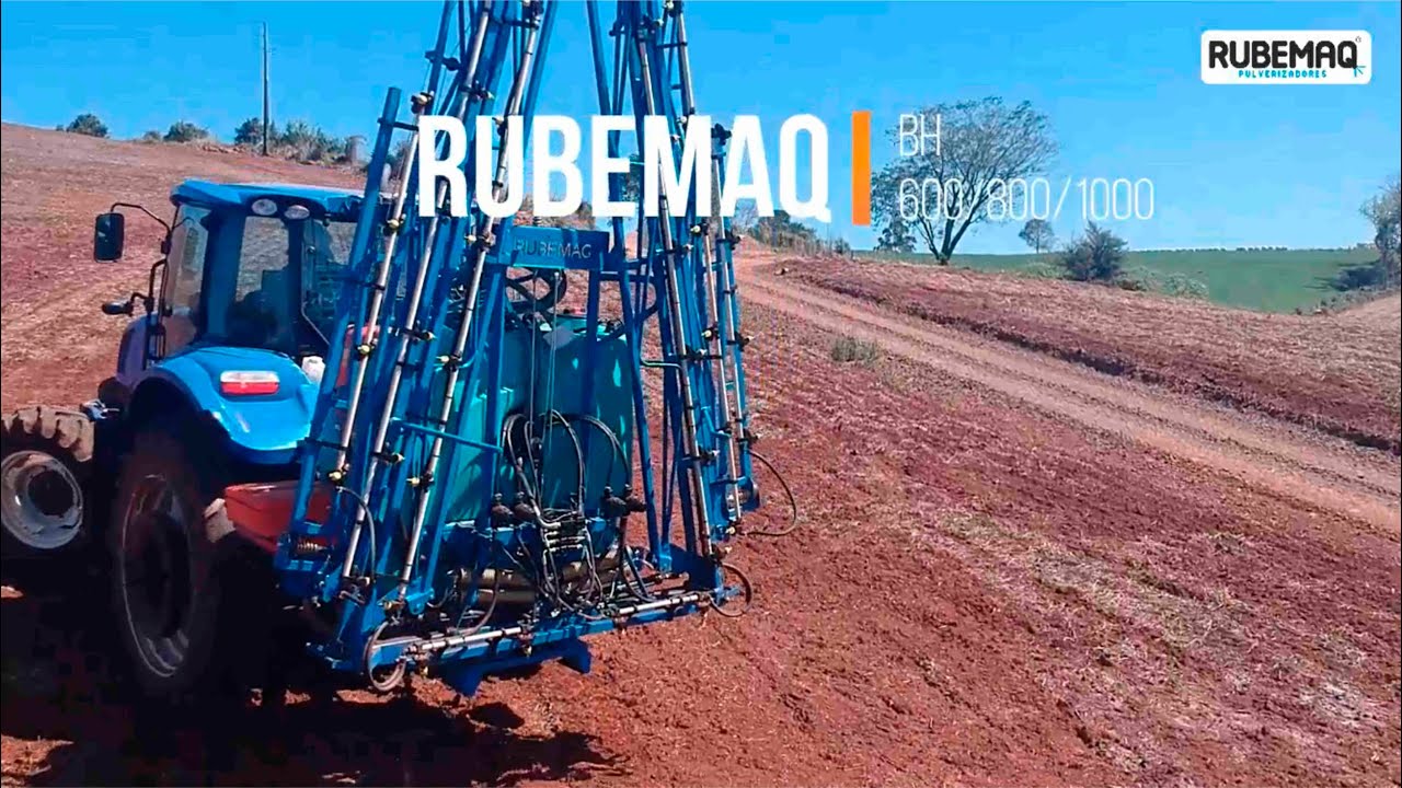 Pulverizador 400/600/800/1000 litros Barramento Hidráulico Rubemaq