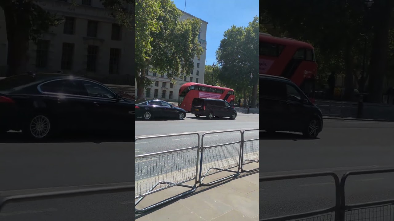 lots of removal vans going towards No.10