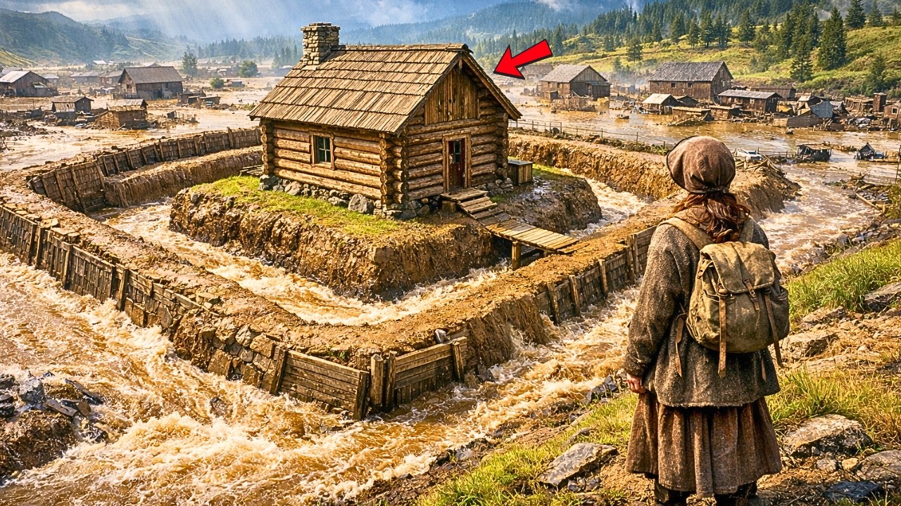 Abandoned at 17, She Built a Trench Around Her Cabin — The Town Stopped Laughing When the Flood Came