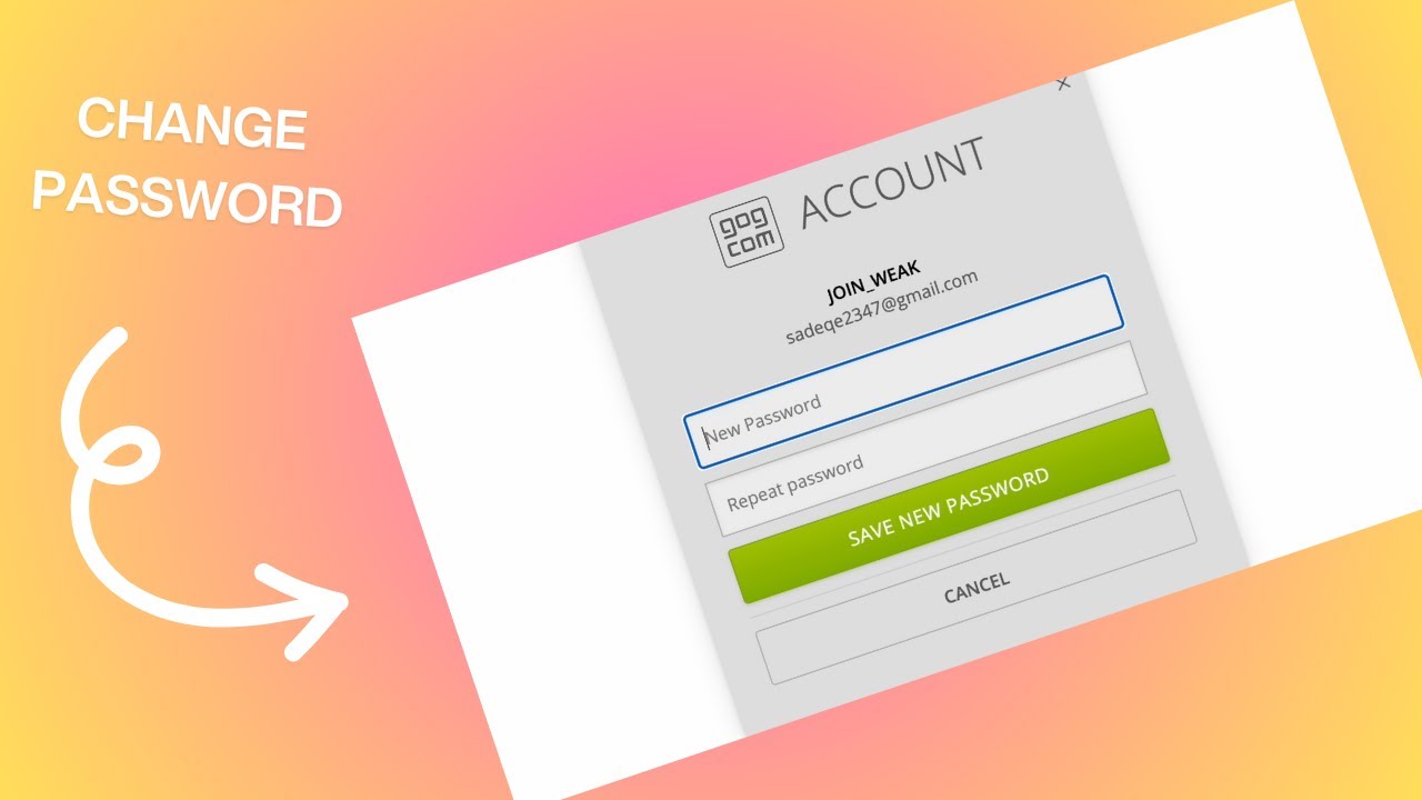 How to Change Password in gog.com