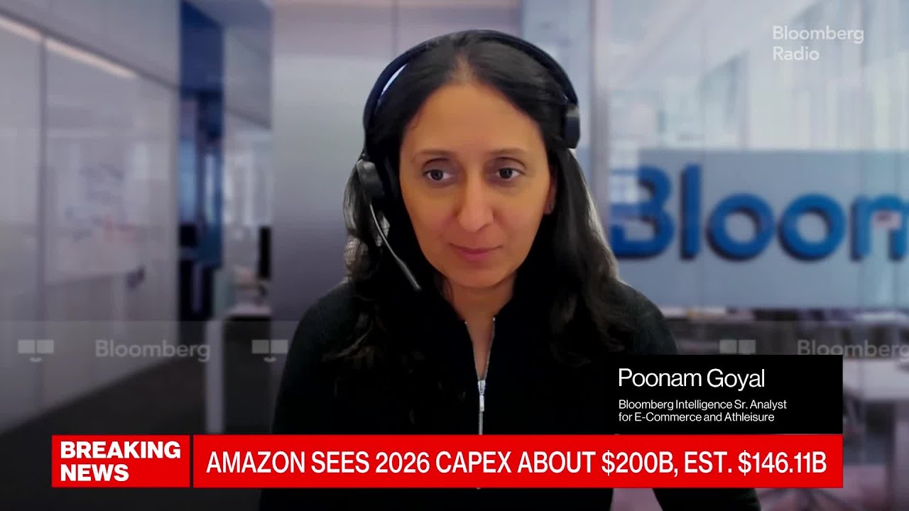 Amazon Falls After Vowing to Spend $200 Billion on AI This Year