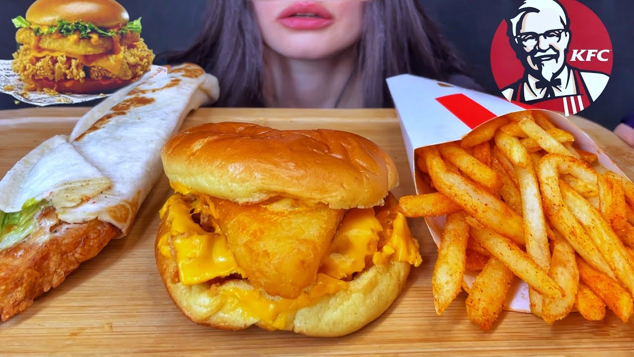 KFC DYNAMITE BURGER + CHICKEN SANDWICH + SPICY FRIES | MUKBANG ASMR | EATING SOUNDS