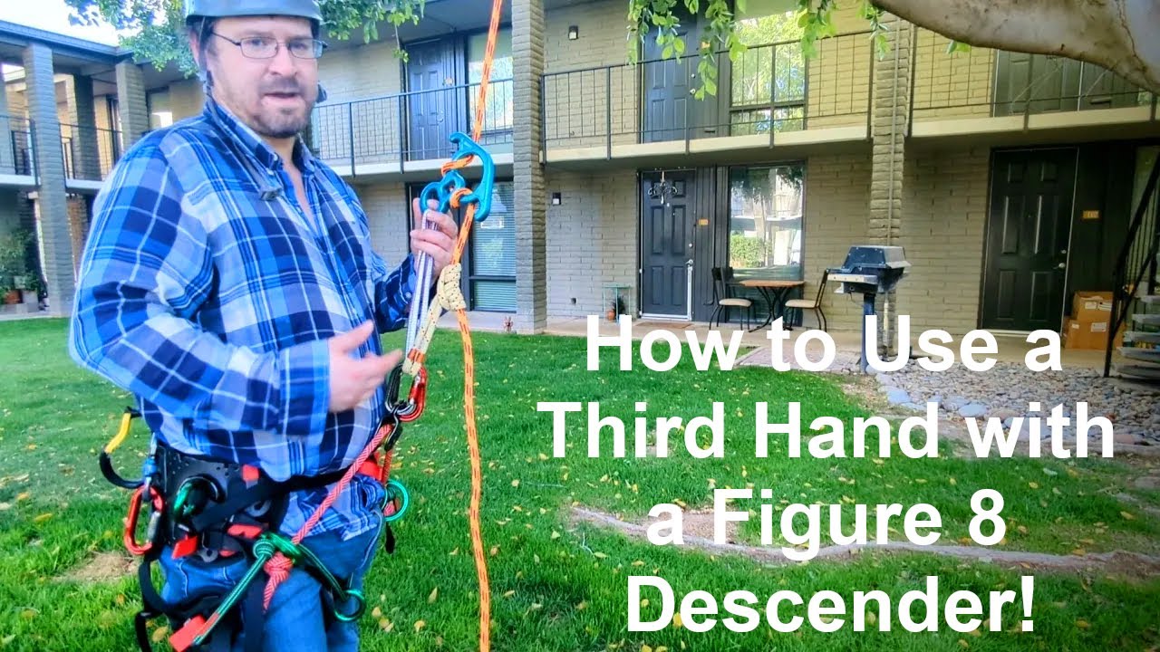 THIRD HAND with a Rescue/Figure 8 Descender Using a Friction Hitch/Prusik for Rappelling!