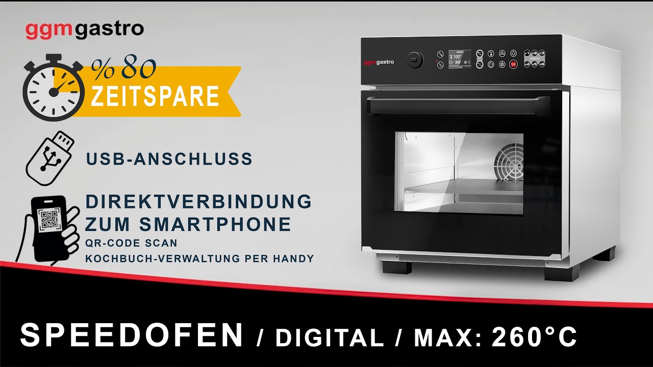 Speedofen - 3,4 kW - Digital - Schwarz - SOV - GGM Gastro