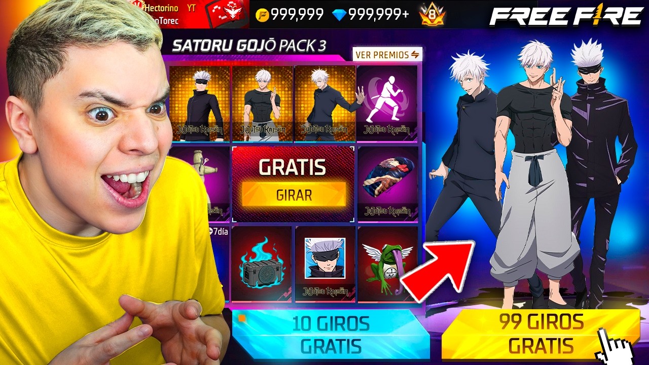 ¡CONSEGUÍ A SATORU GOJO EN FREE FIRE POR 10.000 DIAMANTES EN FREE FIRE! 🔥💎
