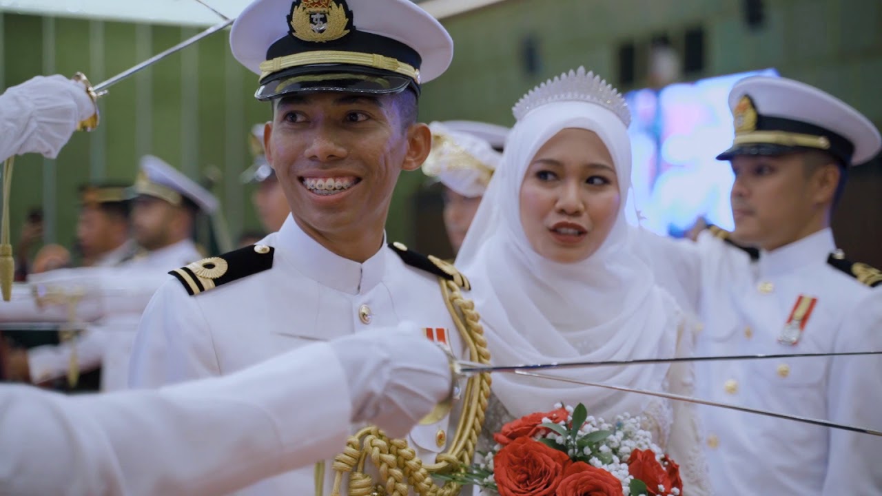 Sword Bearer Wedding, Navy, Imanyana 14.03.2020, Istiadat Silang Pedang