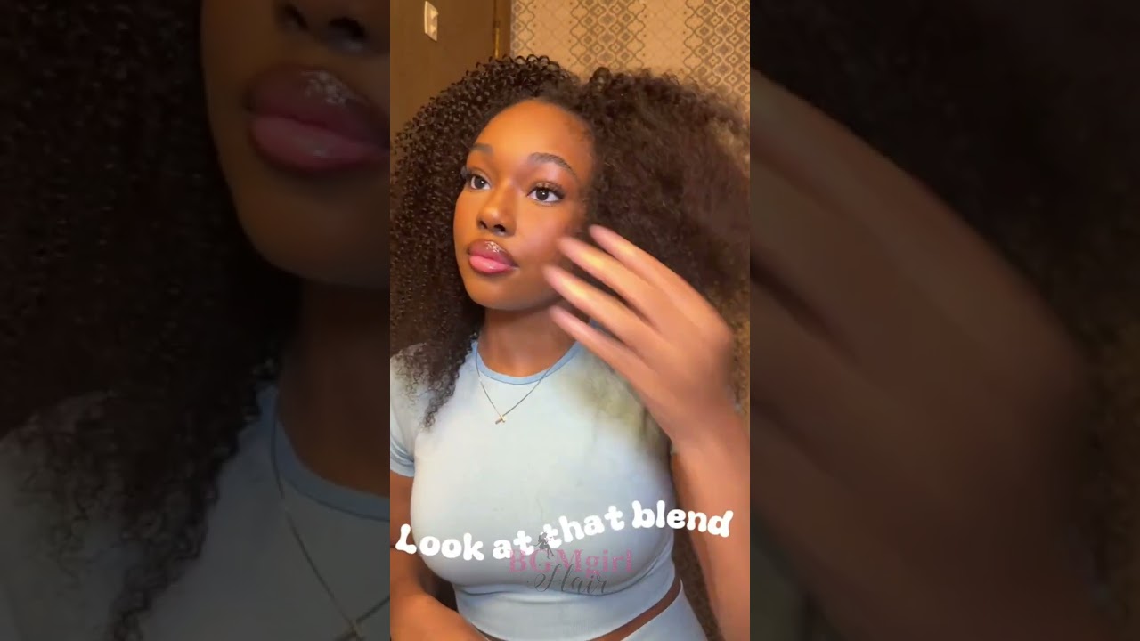 My Go-To Afro Curly Half Wig Routine💗💗 