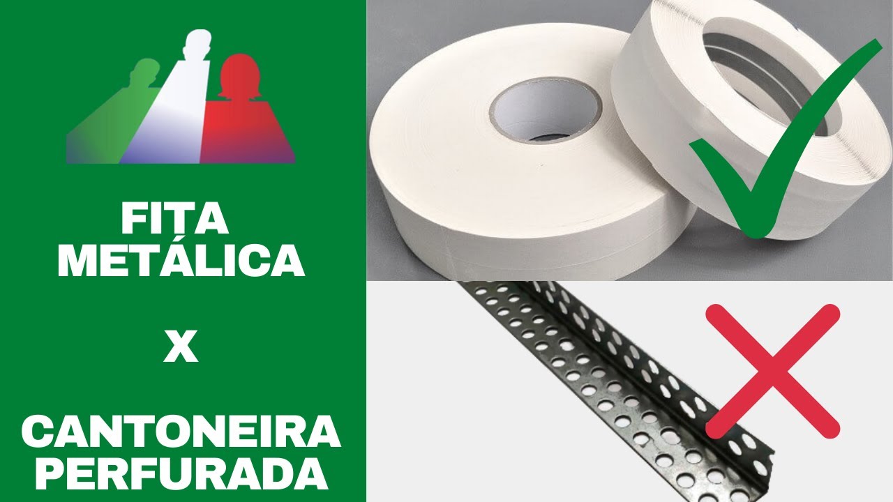 ACABAMENTO COM FITA METÁLICA OU CANTONEIRA PERFURADA?