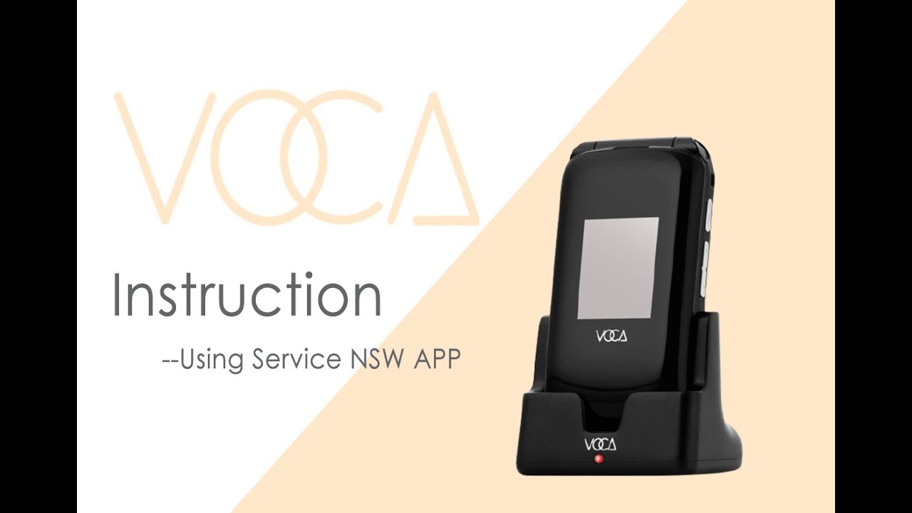 VOCA V540 Instruction - Using Service NSW APP