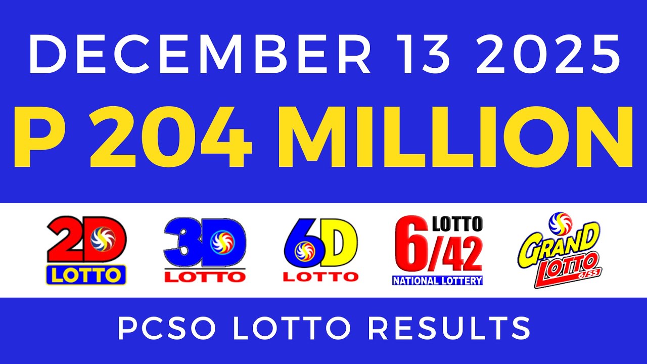 Lotto Result Today 9pm December 13 2025 PCSO