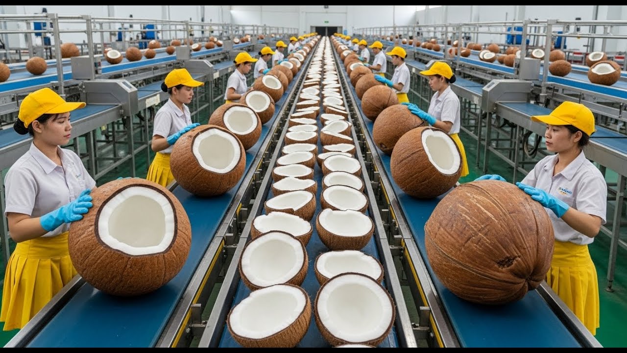 **Inside a Modern Factory: How Coconut Powder Is Processed, Dried, and Packed for Global Use**