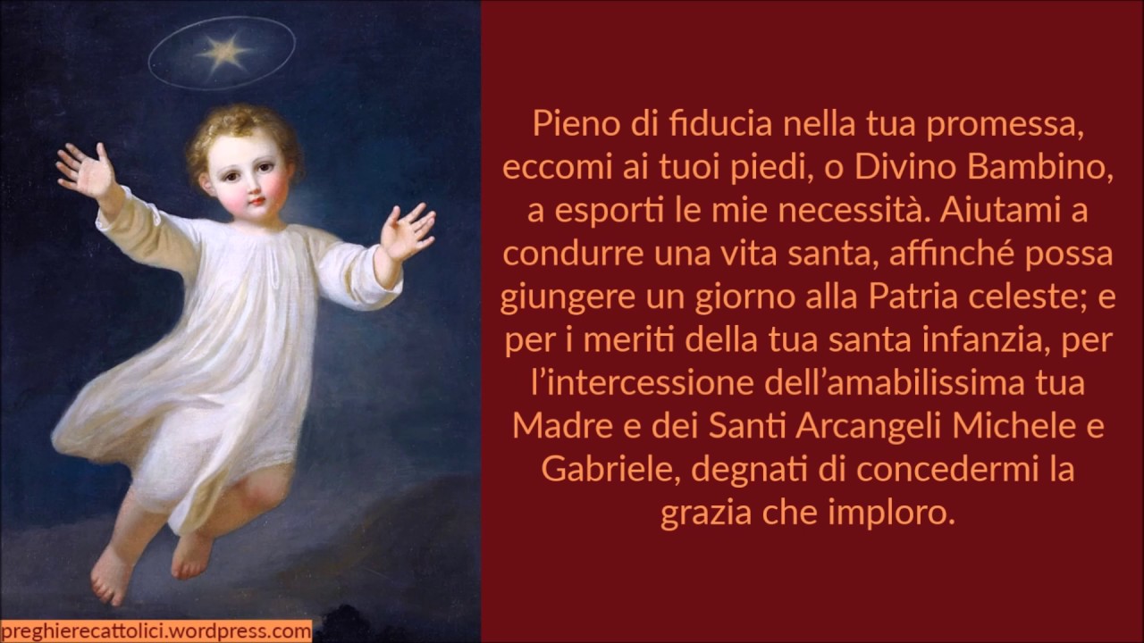 Preghiera a Gesù Bambino nelle cause disperate