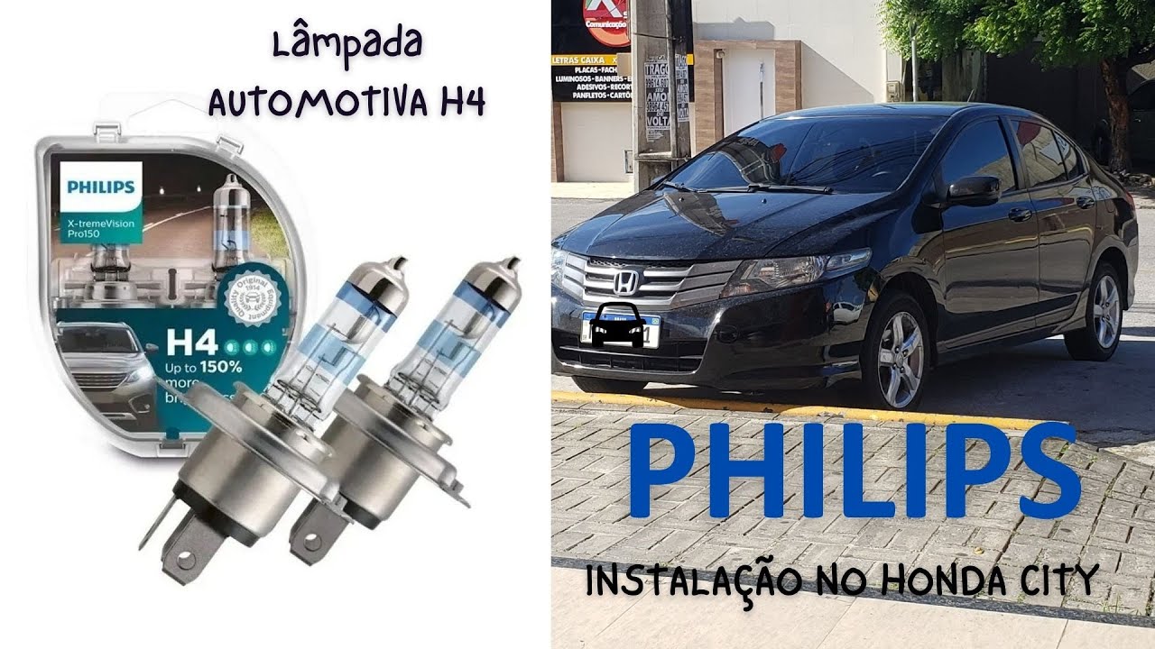 Lâmpada Halógena H4 X-treme Vision Pro150 Philips 12v - Troca no honda City