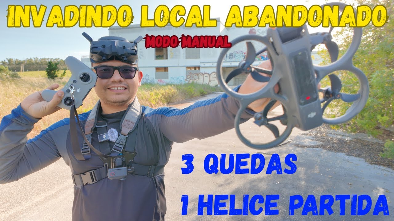 Voo com DJI Avata 2 em Local Abandonado (Modo Manual + Quedas!)