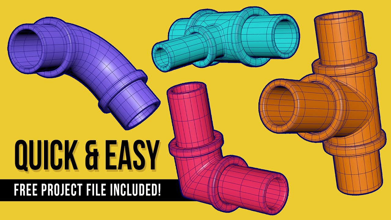 Maya Modeling Tutorial: 3d Modeling Cylindrical Corners & Intersections