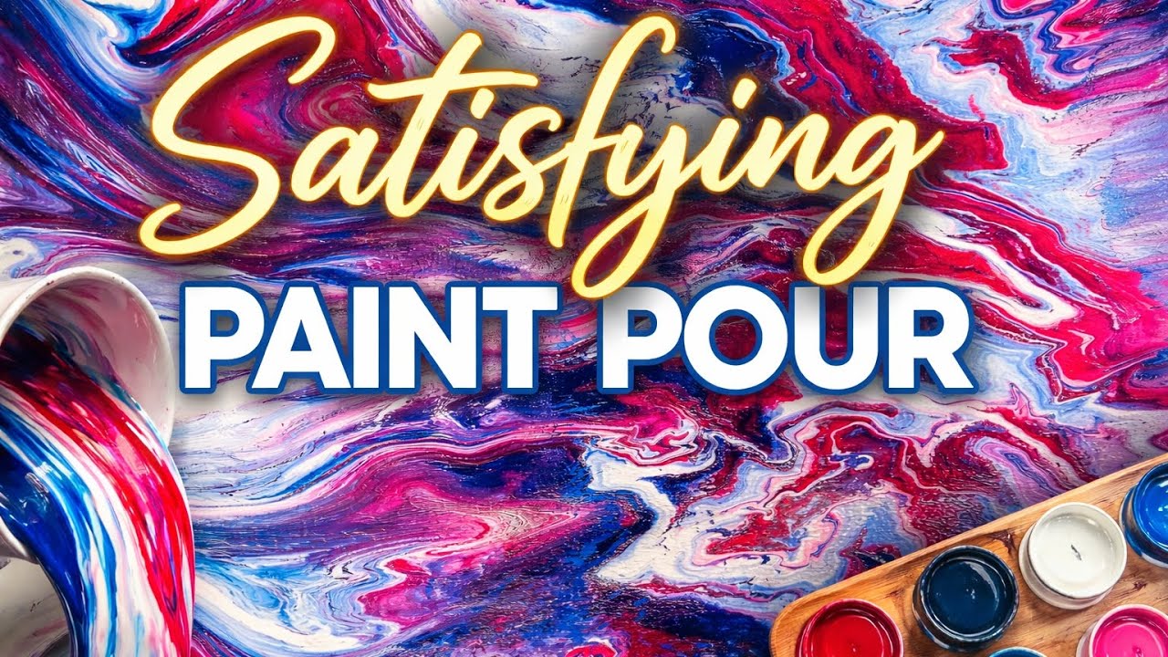 Oddly Satisfying Paint Pour That Will Relax Your Mind | Painting With Roosevelt