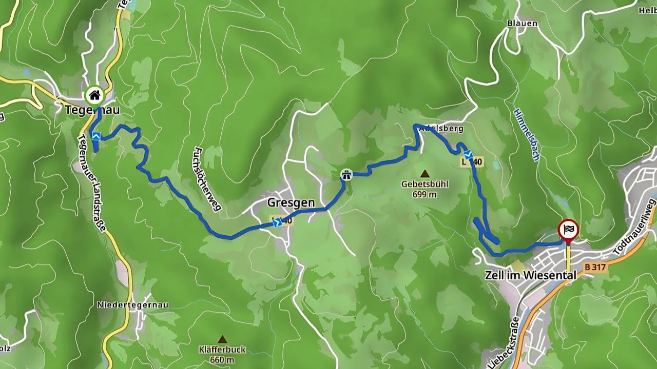 Motorradfahrt von kleines Wiesental - Tegernau - Gresgen - Zell im Wiesental Ducati