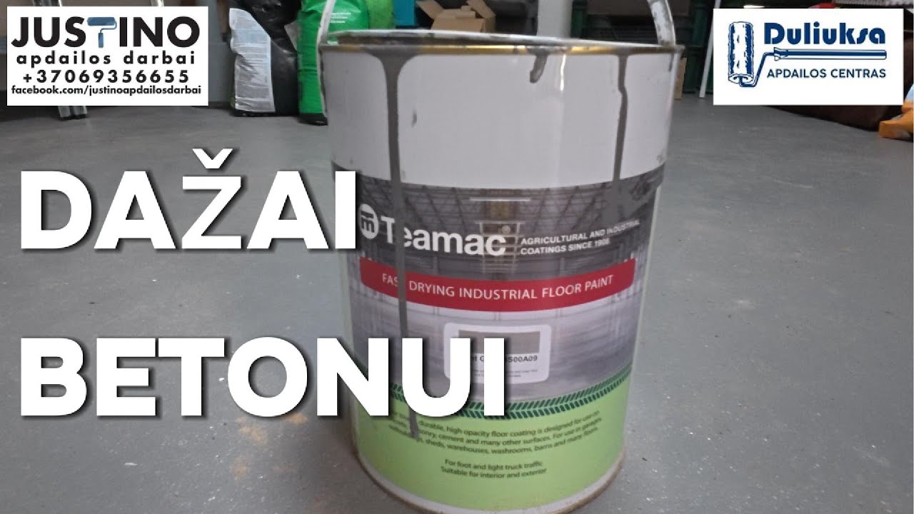 Dažai betoninėms grindims | Teamac + Justino patarimai | Duliuksa