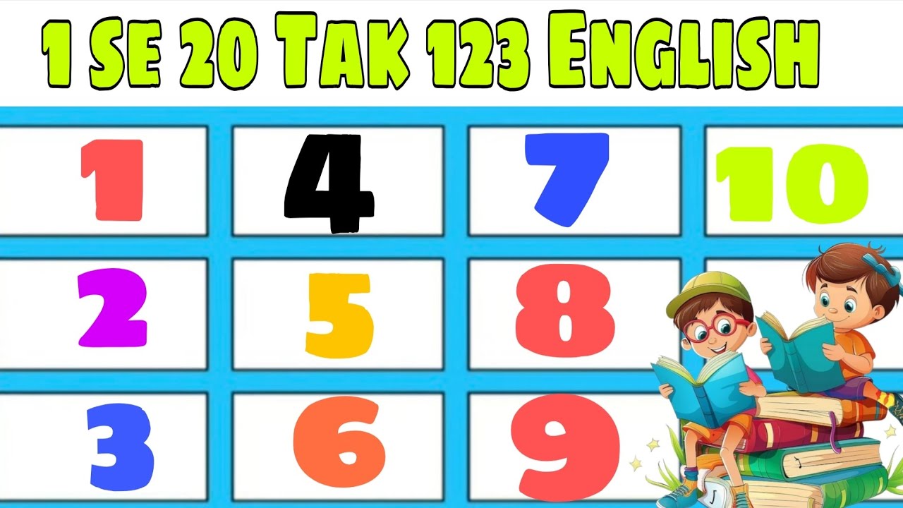 1 se 20 tak Ginti English mein | Learn Numbers 1 to 20 for Kids 🔟🔢 ABCD MASTI 📚