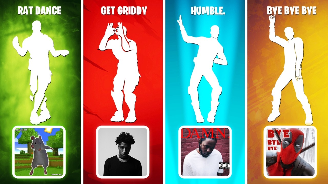 Legendary Fortnite Dances with the Actual Music
