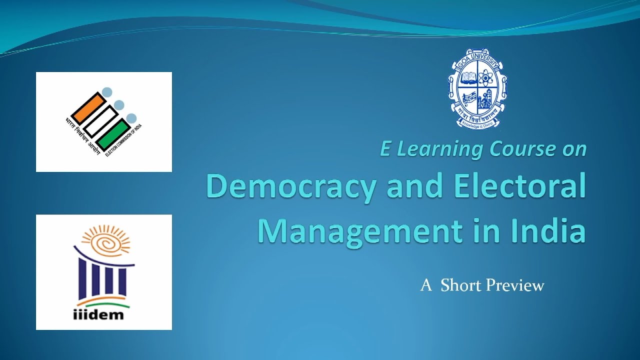 Introduction to the Course on Democracy and Electoral Management