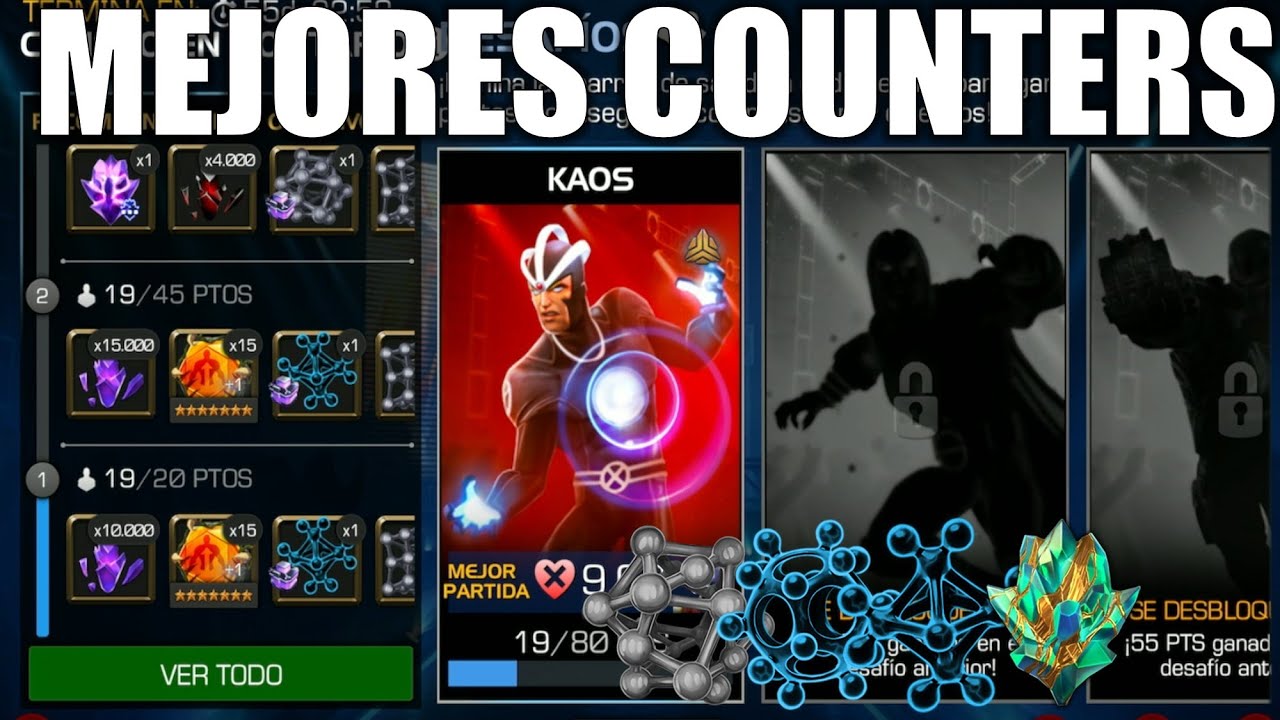 GUIA COMO OBTENER PUNTOS + MEJORES COUNTERS PARA DERROTAR A KAOS DEL COLISEO (COLISEUM ) - MCOC