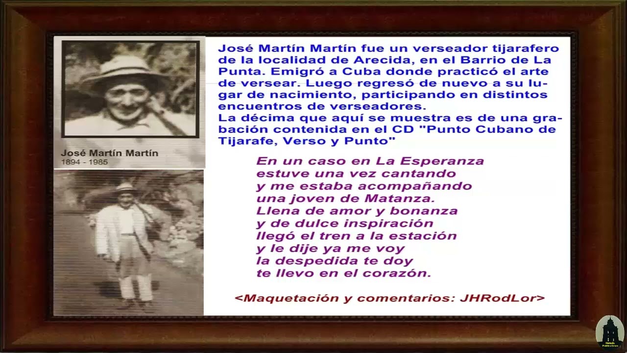TIJARAFE VERSO Y PUNTO
