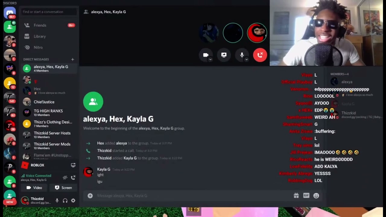 Thizzkid mics up with people on Dollhouse Roleplay (KAYLA JOINS!)