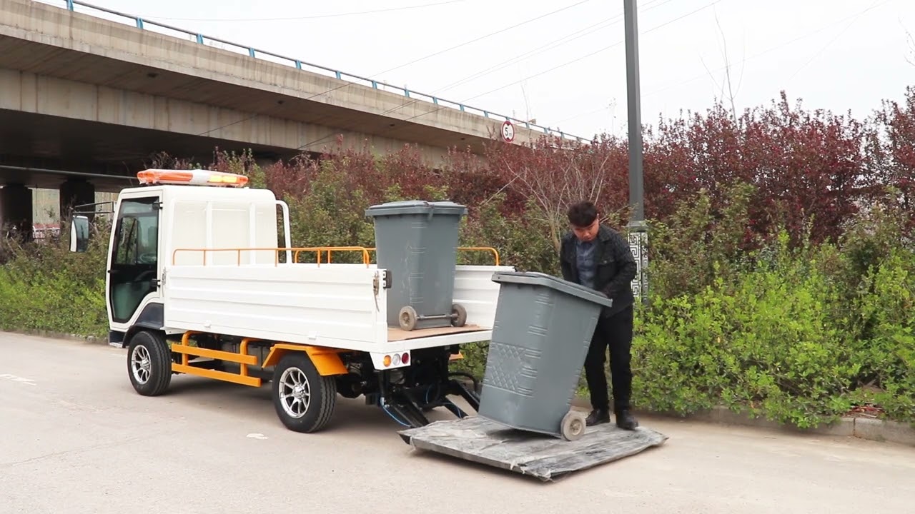 Small electric garbage transport vehicle with lifting plate Baiyi-L8
