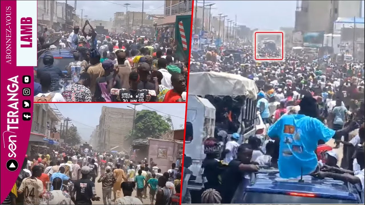 Du jamais vu !!! Waouh exceptionnel...Une forte foule accompagne le lutteur Siteu