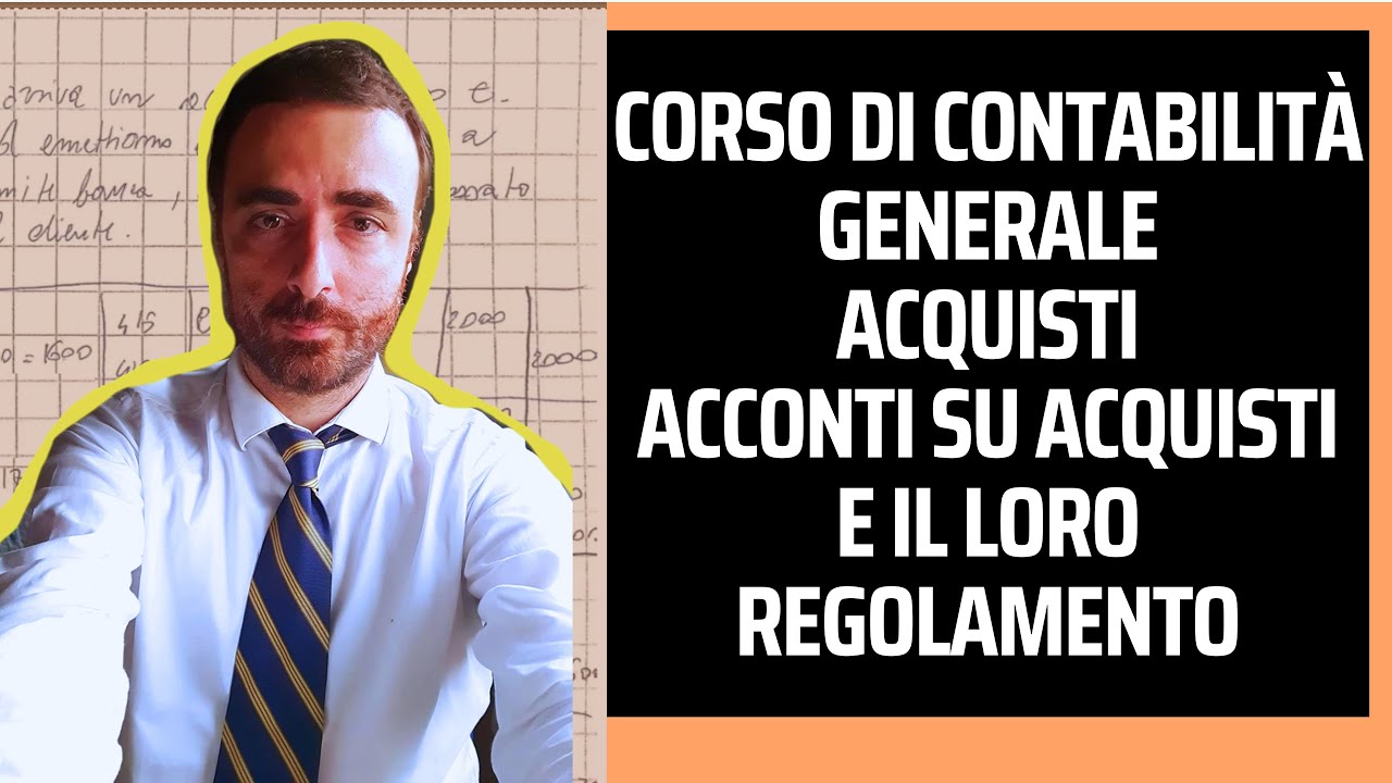 Esercizio svolto di contabilità generale Acquisti, acconti, IVA, debiti e regolamenti vari