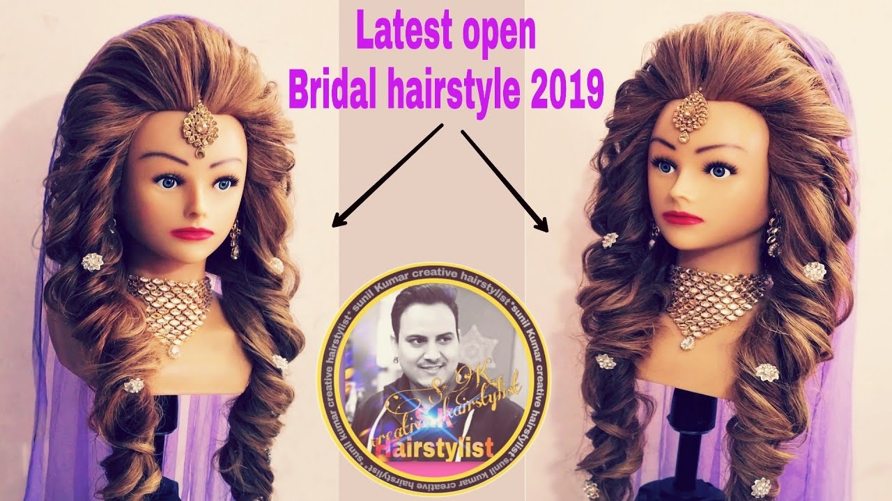 Latest Bridal hairstyle 2019/ Open  Bridal updo hairstyle 2019/ Bridal hairstyle look 2019