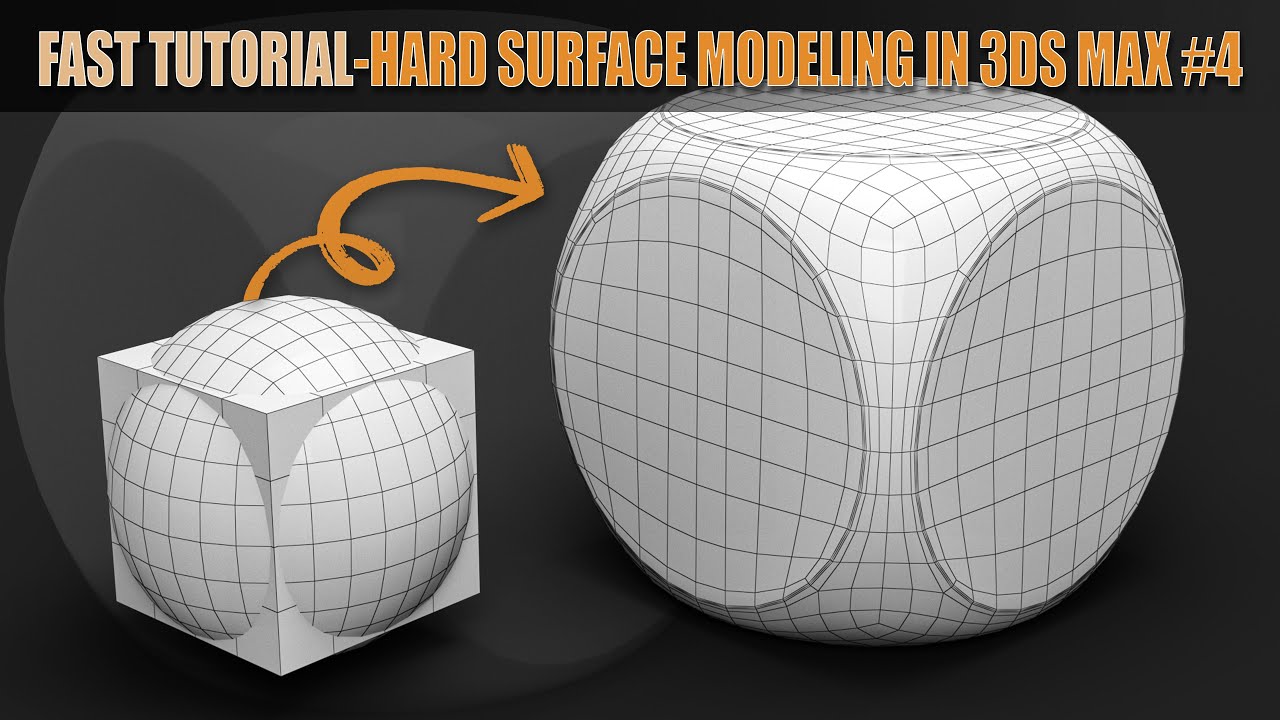 Topology Hard Surface: Topology of Curvature of a Sphere In 3ds Max || N°_19