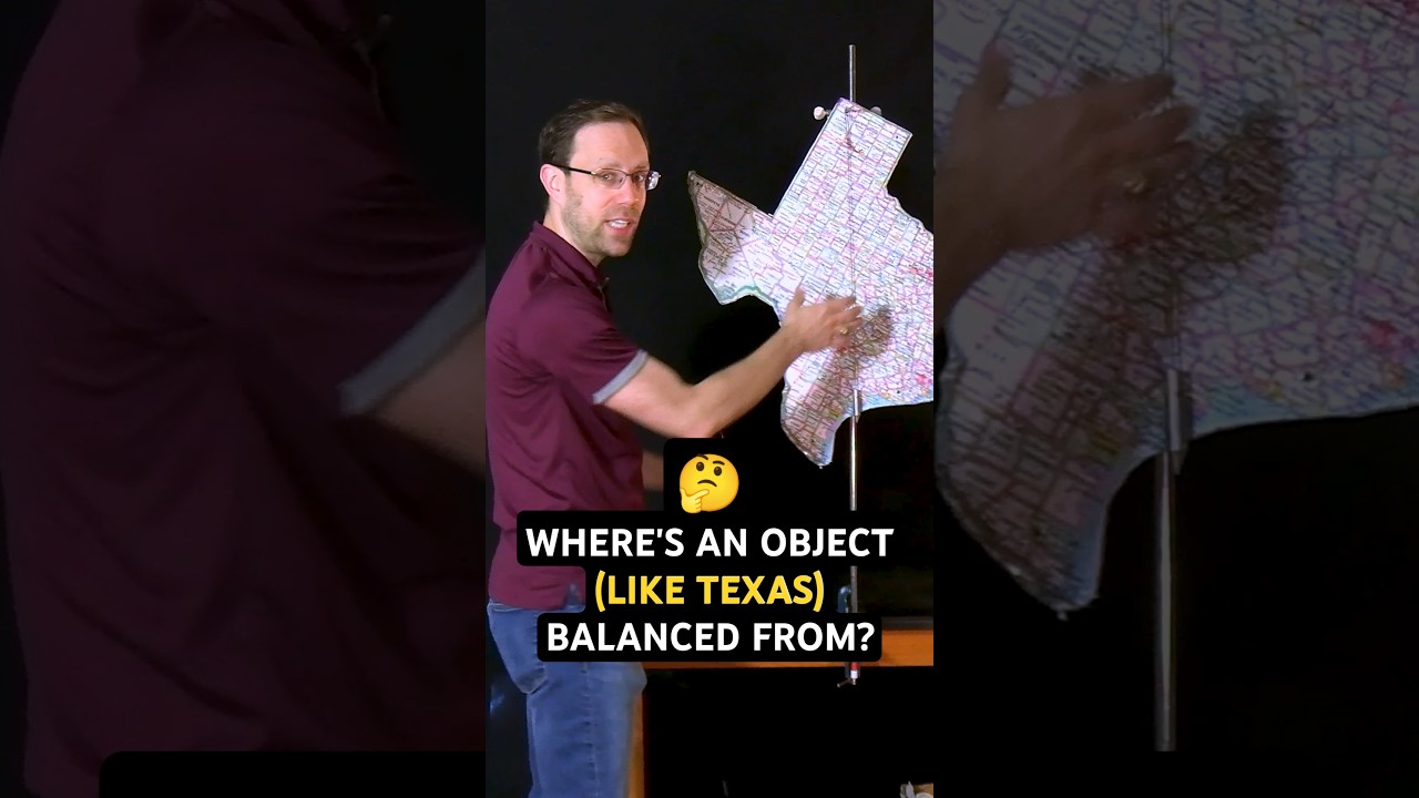 Where's an object (like Texas) balanced from?🤠#shorts #DrDawson #science