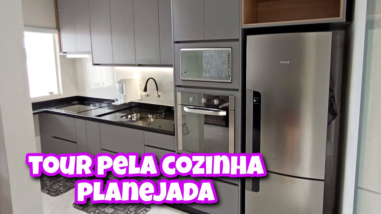 TOUR COMPLETO PELA MINHA COZINHA PLANEJADA | COZINHA DOS SONHOS | CINZA SAGRADO