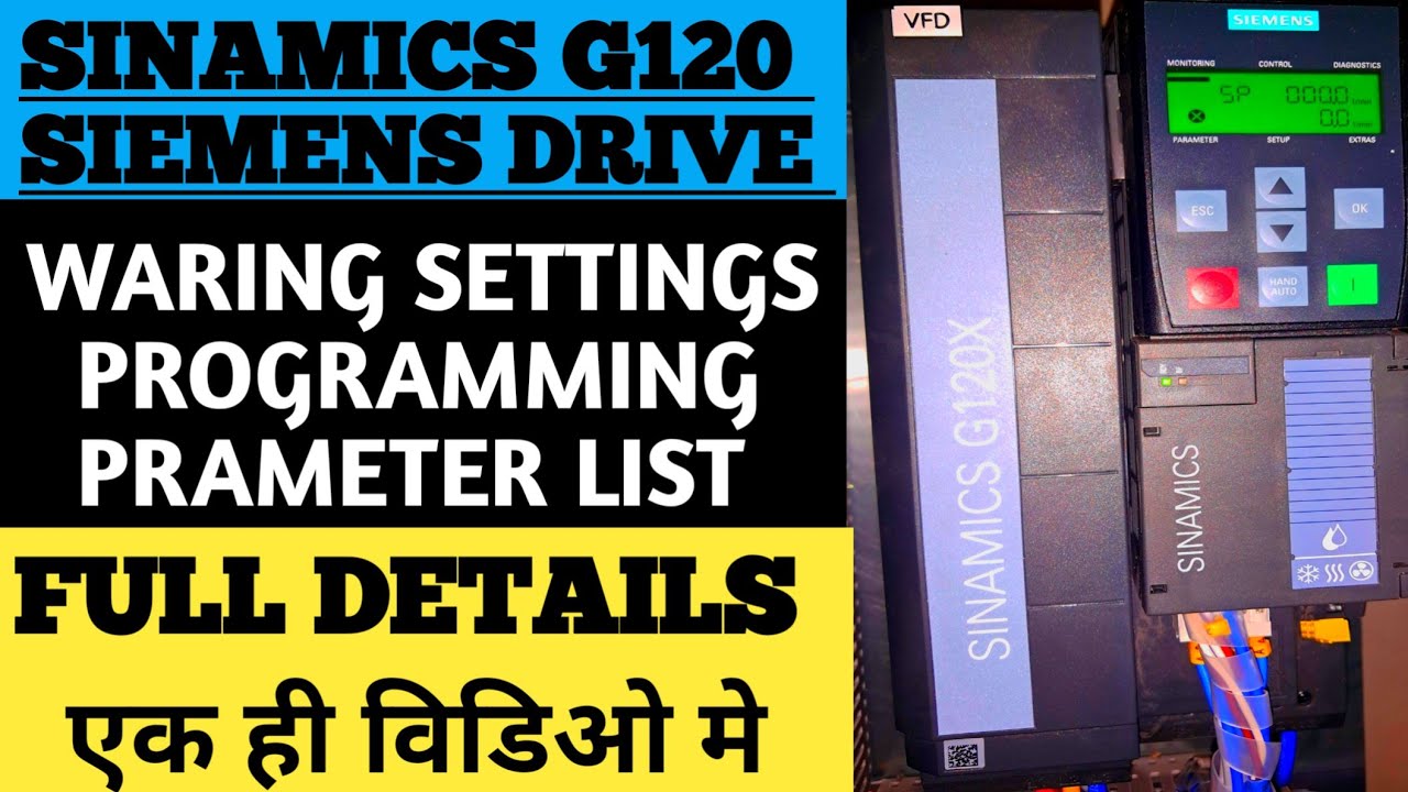 Master SINAMICS G120 VFD Programming in Hindi!