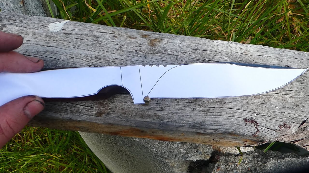 my version of a Bowie knife (knife making) stock removal