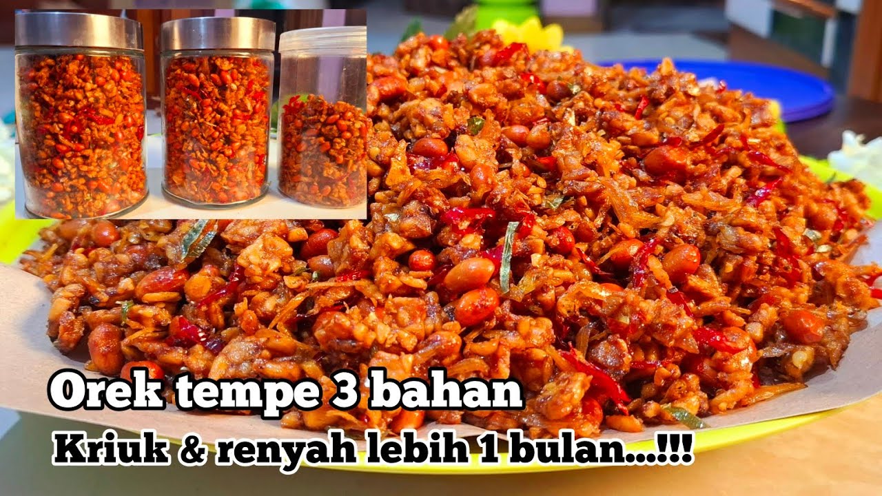 Tips orek tempe (kering tempe) 3 bahan awet renyah 1 bulan lebih #orektempe #keringtempe